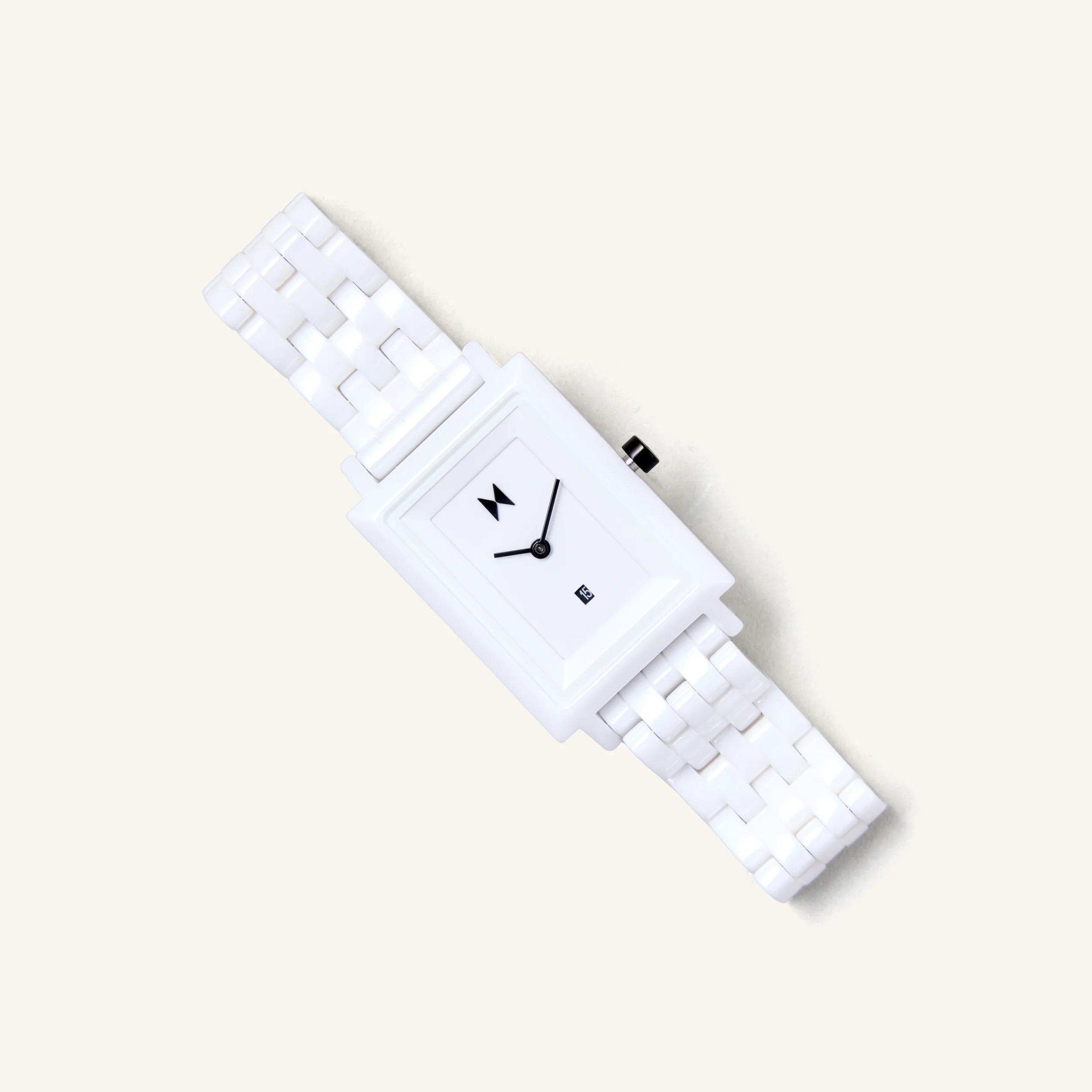 MVMT Watch Signature Square Ceramic - Gloss White - Image 2