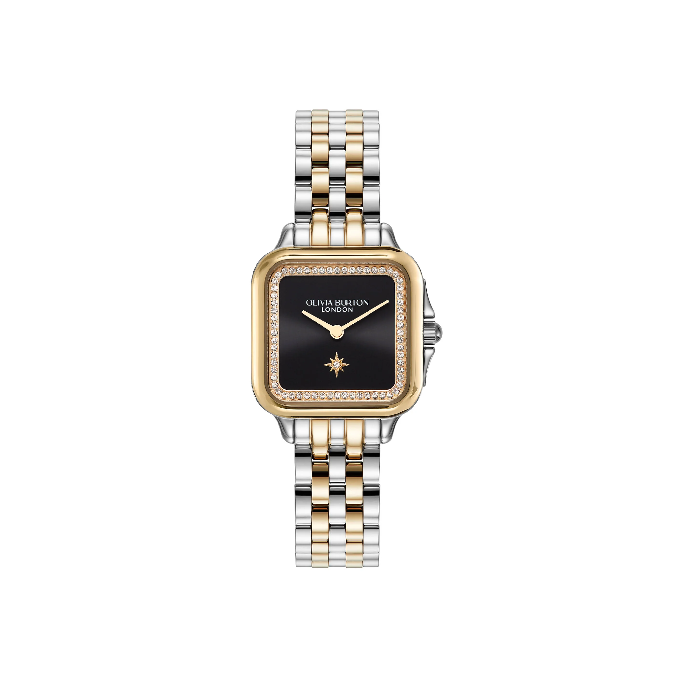 Olivia Burton Classic 28mm Grosvenor Black & Two Tone Bracelet Watch 24000124