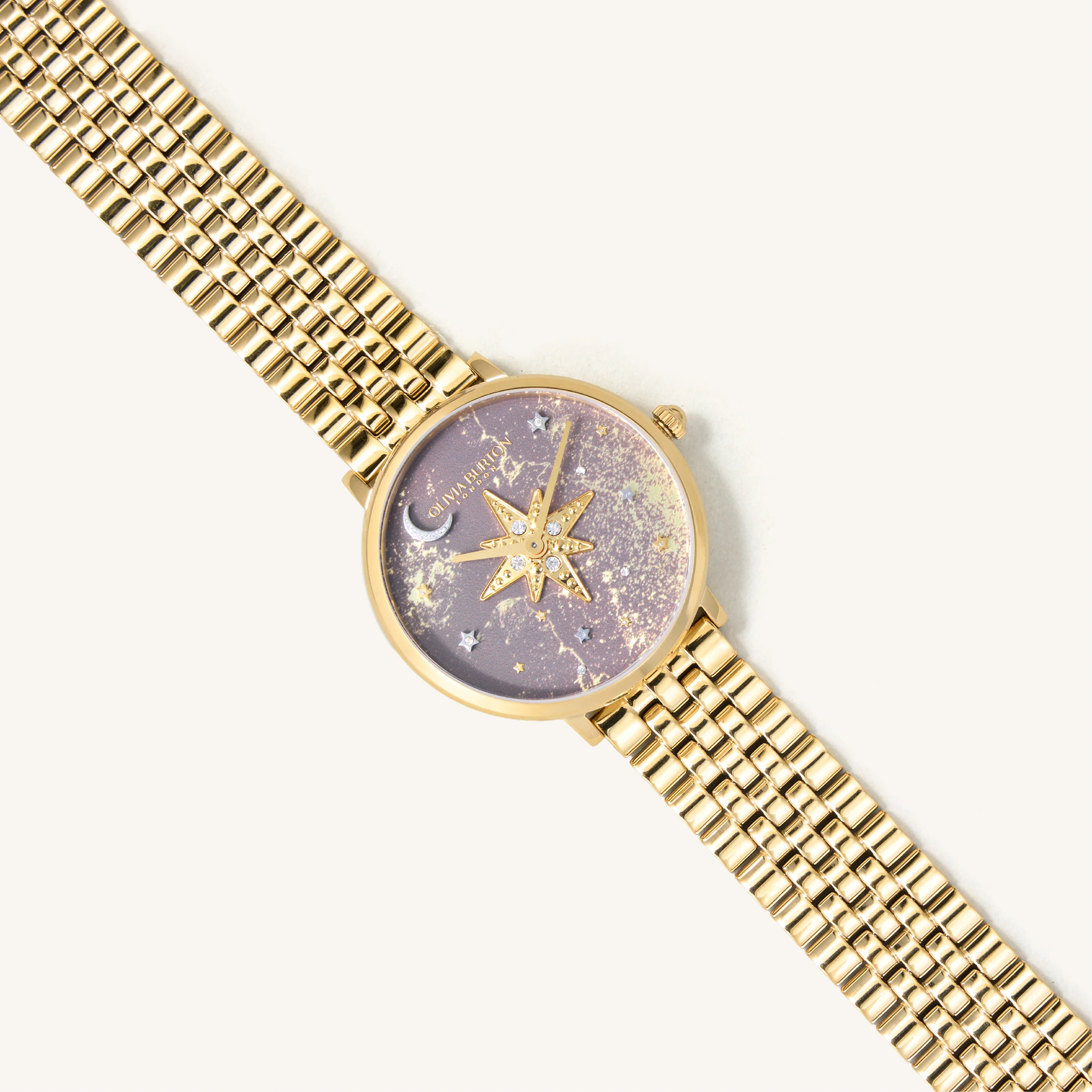 Olivia Burton Watch Celestial 35mm Nova Slim Mushroom & Gold Bracelet 24000079 - Image 2
