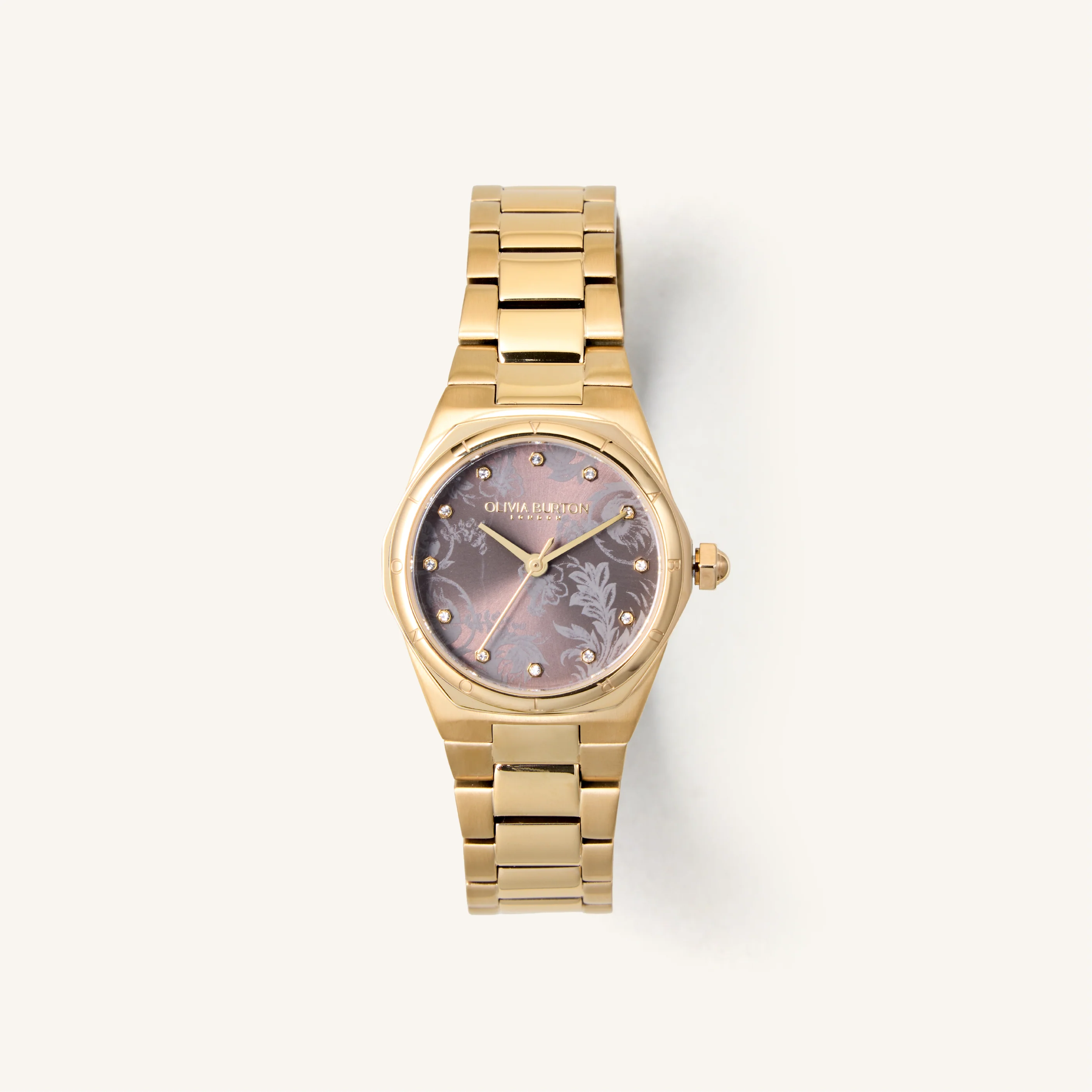 Olivia Burton Watch Sports Luxe 28mm Mini Hexa Mushroom & Gold Bracelet 24000107