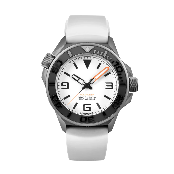UNDONE Watch AquaLume White Rubber Automatic