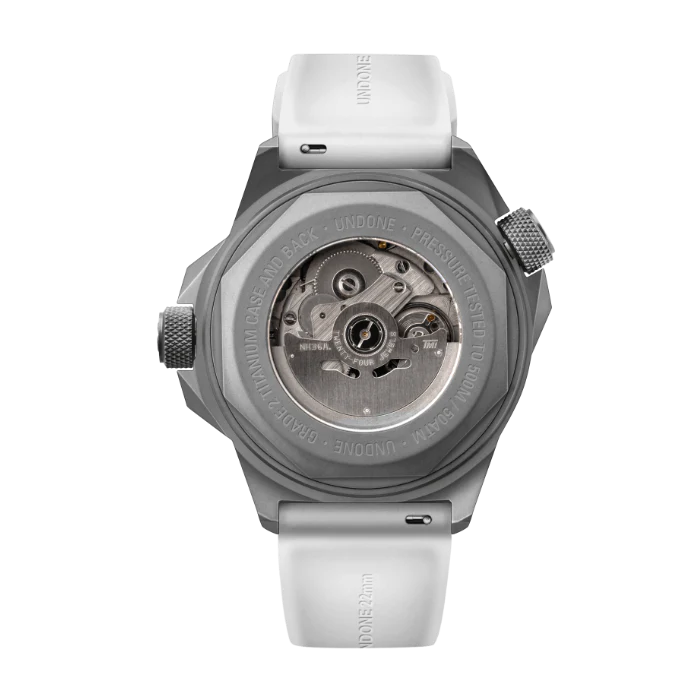 UNDONE Watch AquaLume White Rubber Automatic - Image 3